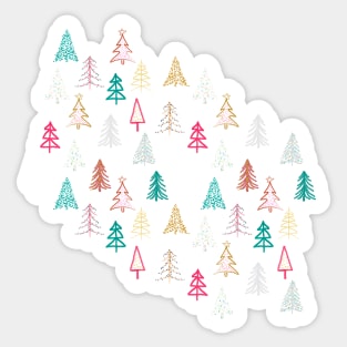 Christmas Pine Trees Sticker